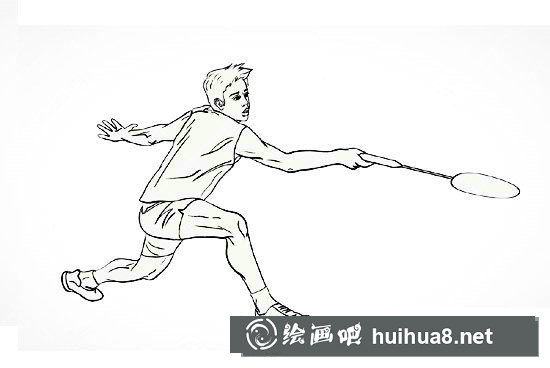 羽毛球運(yùn)動(dòng)員簡(jiǎn)筆畫(huà)