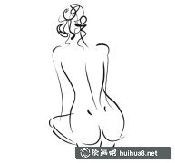 女人背面簡筆畫圖集分享