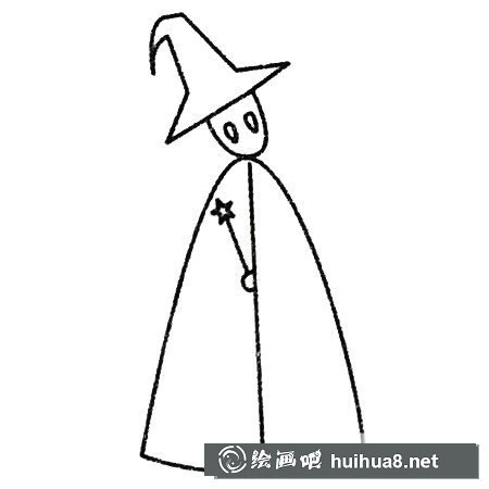 魔法師簡筆畫的畫法步驟 魔法師簡筆畫圖片大全