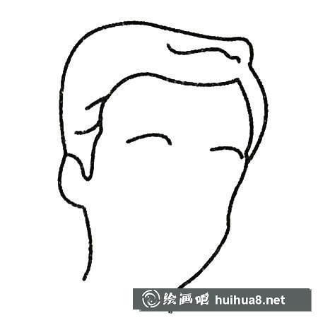 3.然后畫眉毛和頭發(fā)絲。