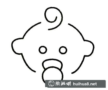 嬰兒頭像簡(jiǎn)筆畫(huà)的畫(huà)法步驟