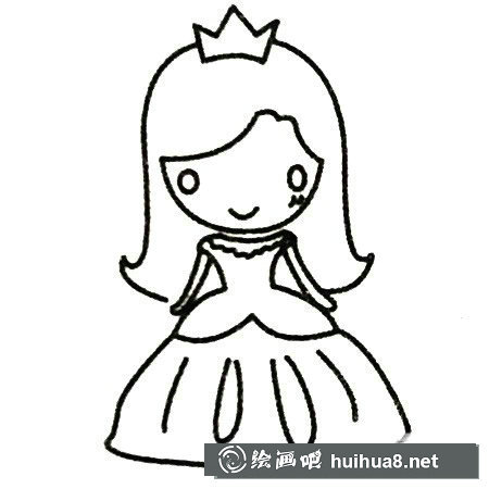 4.最后畫衣服上的花紋和雙手。