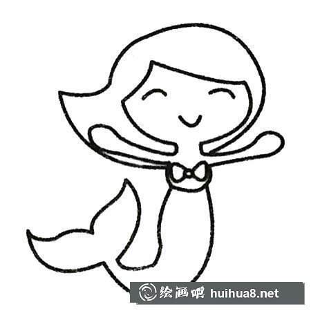 美人魚簡筆畫