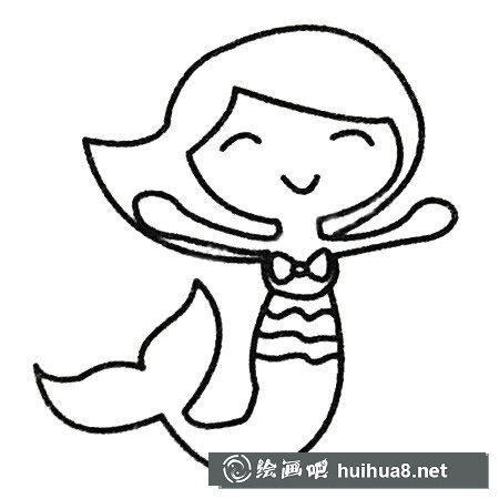 美人魚簡筆畫