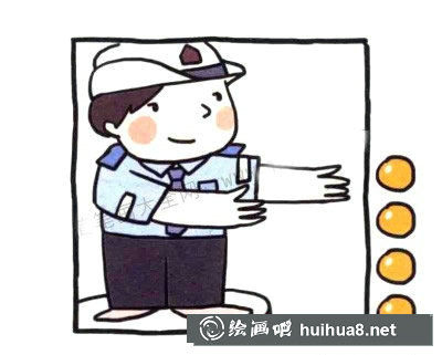 交通警察簡(jiǎn)筆畫圖片大全