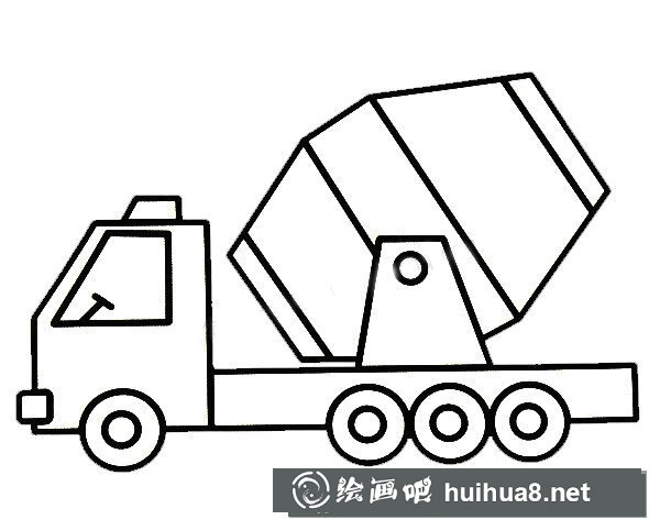 水泥車簡(jiǎn)筆畫