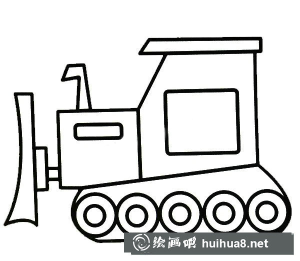 推土機(jī)簡筆畫