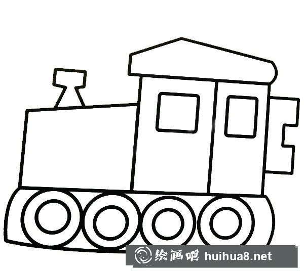 壓路機(jī)簡(jiǎn)筆畫(huà)