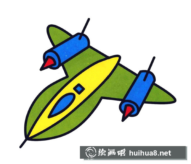 戰(zhàn)斗機(jī)簡筆畫圖片