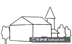 莊園簡(jiǎn)筆畫彩色圖賞