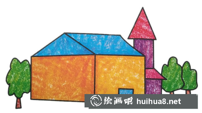 莊園填色圖片