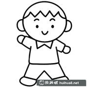 小男孩簡筆畫圖片欣賞