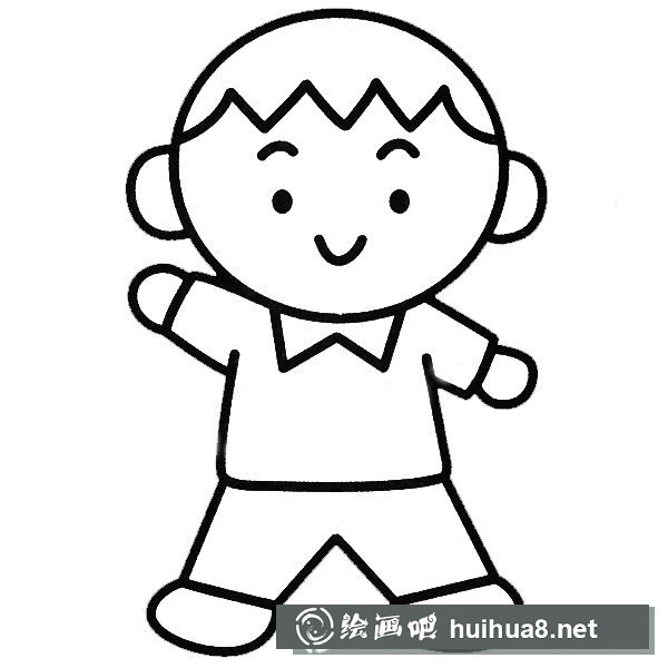 小男孩簡(jiǎn)筆畫圖片
