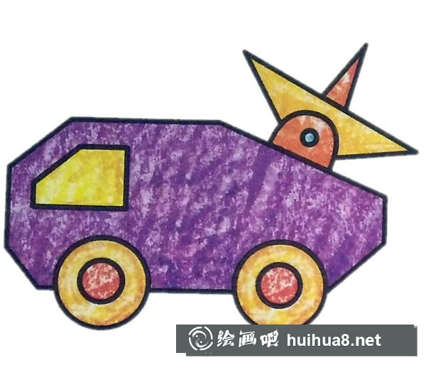 雷達(dá)車填色圖片