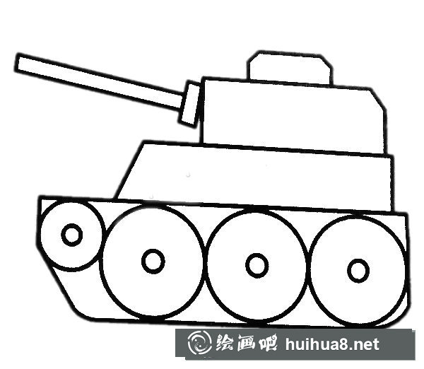 坦克簡(jiǎn)筆畫圖片