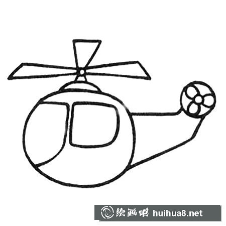 直升飛機(jī)簡(jiǎn)筆畫(huà)