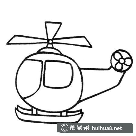 直升飛機(jī)簡(jiǎn)筆畫(huà)