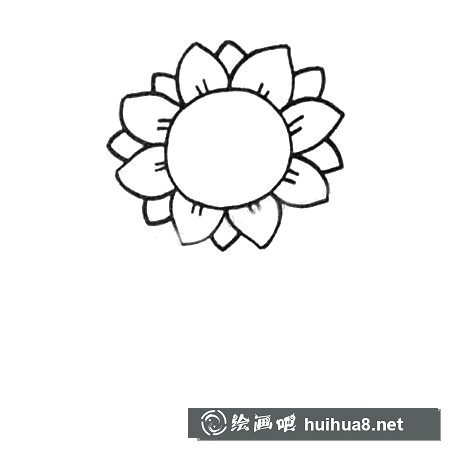 向日葵簡筆畫