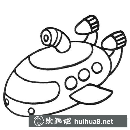 潛水艇簡筆畫
