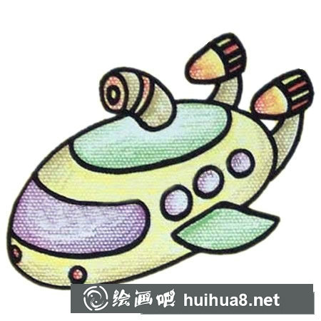 潛水艇簡筆畫圖片
