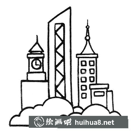 高樓大廈簡(jiǎn)筆畫