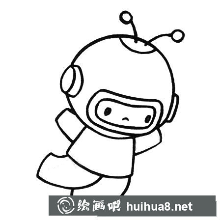 宇航員簡(jiǎn)筆畫(huà)圖片