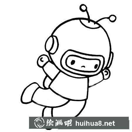 宇航員簡(jiǎn)筆畫(huà)圖片