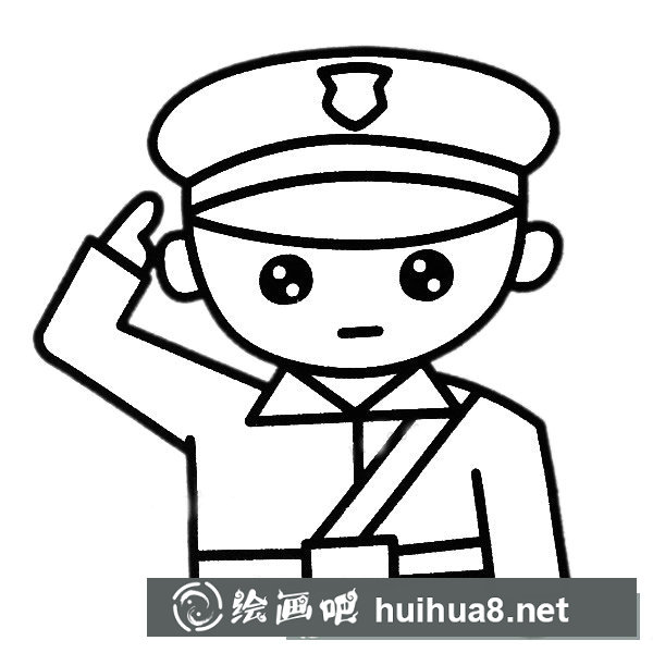 軍人簡(jiǎn)筆畫(huà)圖片