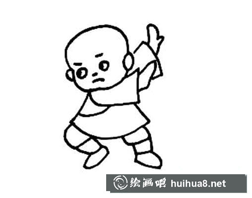 聰明的一休簡筆畫圖片