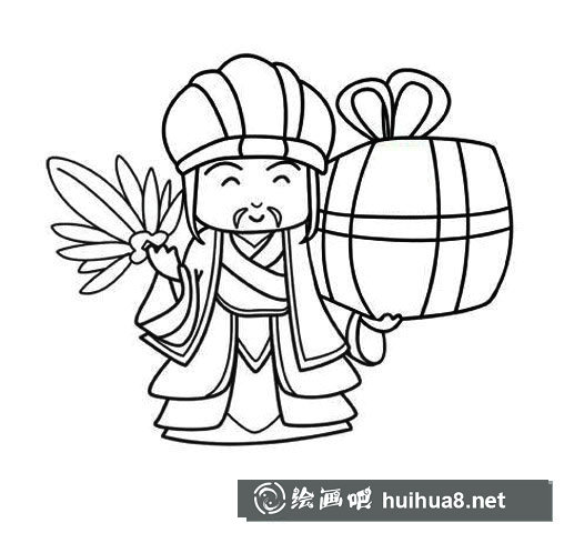 q版諸葛亮卡通簡筆畫