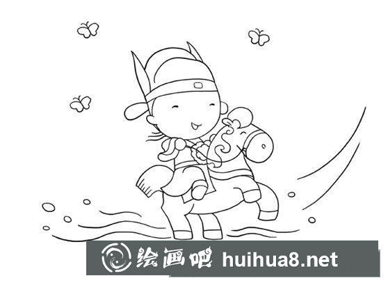 卡通古代狀元簡筆畫