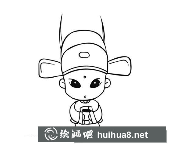 卡通古代狀元簡筆畫