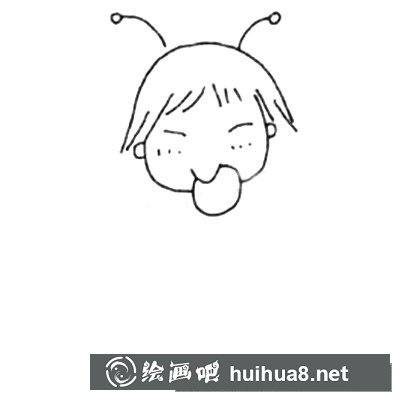 吃棒棒糖的小學(xué)生簡筆畫