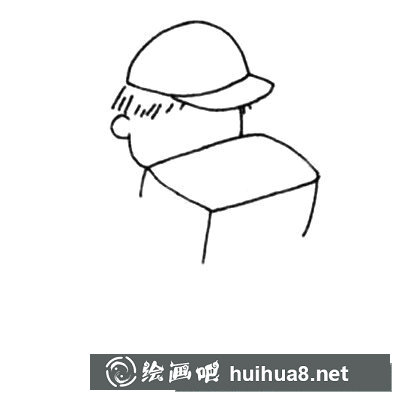 快遞小哥簡筆畫圖片