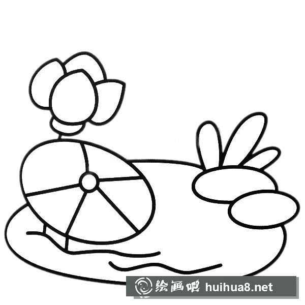 池塘風(fēng)景簡(jiǎn)筆畫圖片