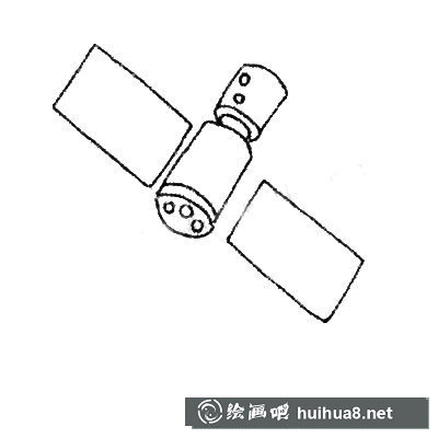 人造衛(wèi)星簡筆畫圖片