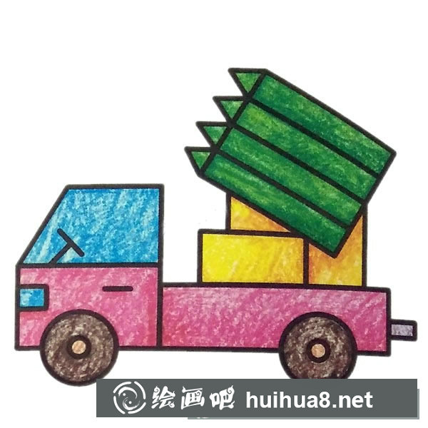 火箭炮簡(jiǎn)筆畫彩色圖片