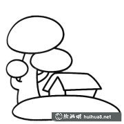 林中小屋溫馨簡筆畫