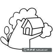 樹屋簡筆畫彩色圖賞