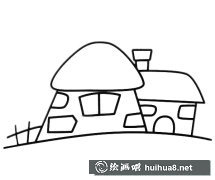 石頭房子簡筆畫欣賞