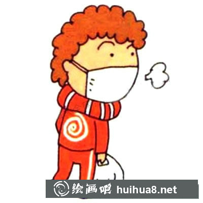 戴口罩的男生怎么畫