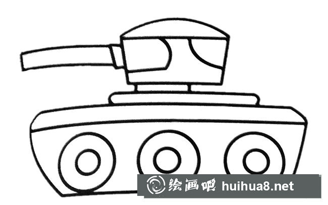 坦克簡筆畫圖片
