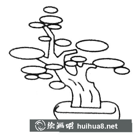 小樹盆景簡(jiǎn)筆畫