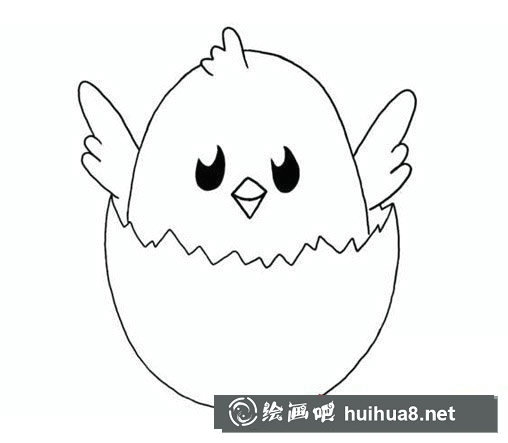 小雞破殼簡筆畫