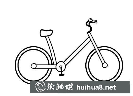 共享單車的簡筆畫圖片