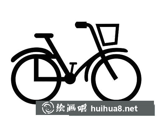 共享單車的簡筆畫圖片