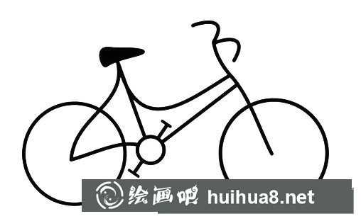 共享單車的簡筆畫圖片