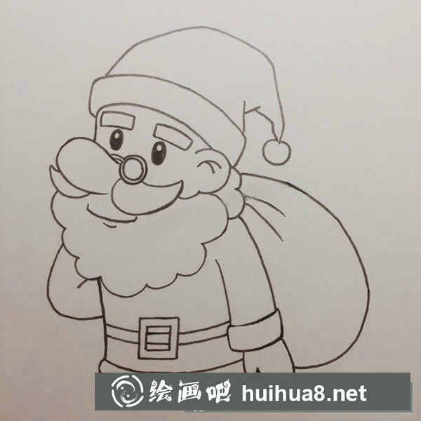 圣誕老人簡(jiǎn)筆畫的畫法步驟教程