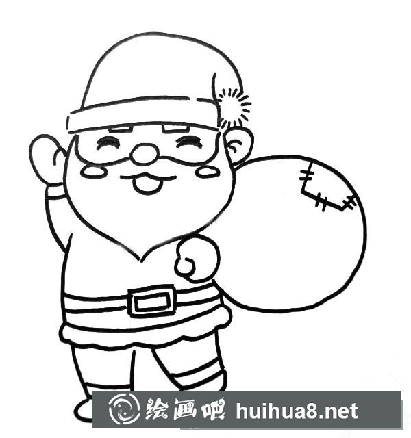 圣誕老人簡筆畫圖片