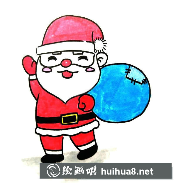 圣誕老人簡筆畫圖片